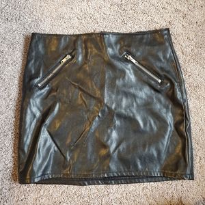 H&M faux leather skirt